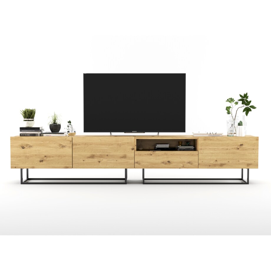 Szafka RTV Loft Dąb Artisan MAT Komoda RTV Loft Szuflada 240 cm