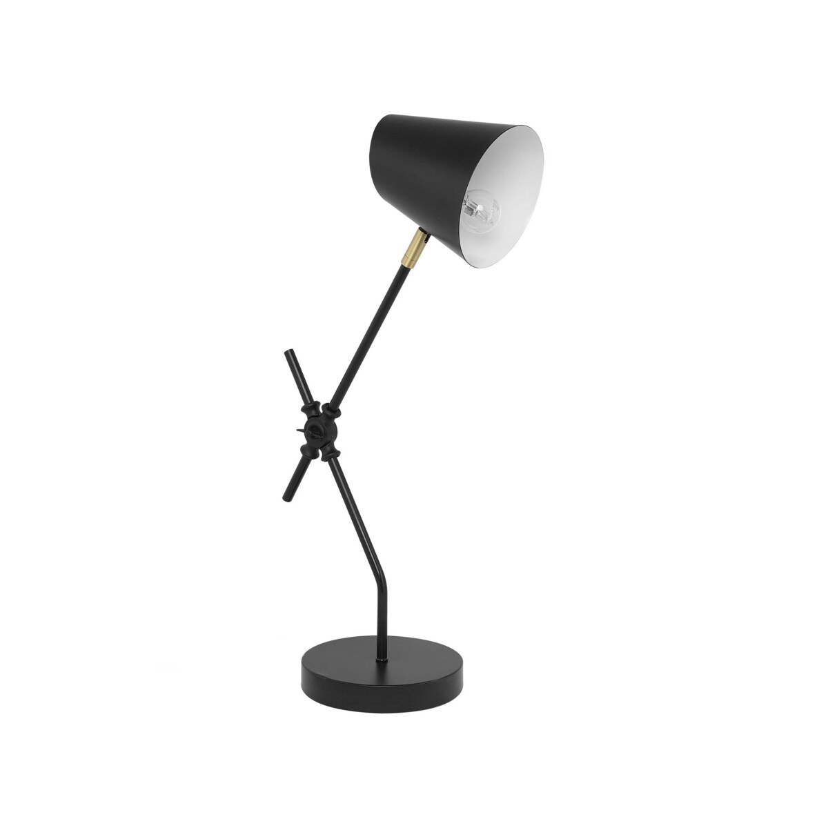 Lampa biurkowa regulowana metalowa czarna HORTON