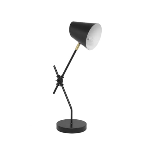 Lampa biurkowa regulowana metalowa czarna HORTON