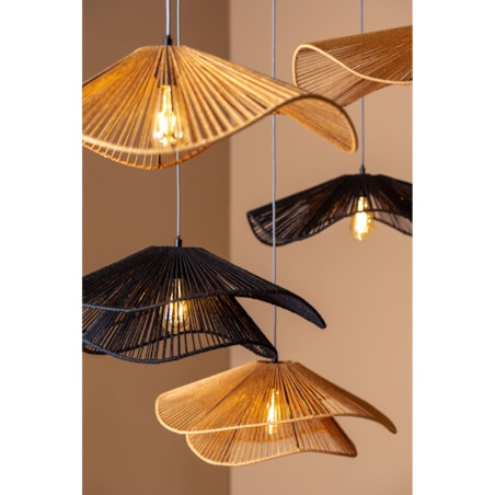 Lampa do jadalni nad stół SOMBRERA, klosz z plecionki, Ø 60 cm