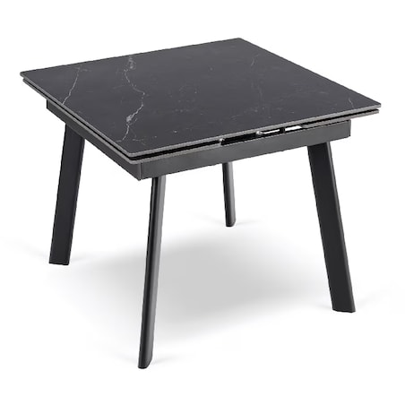 Stół ceramiczny rozkładany do jadalni czarny 90-150 cm LARES