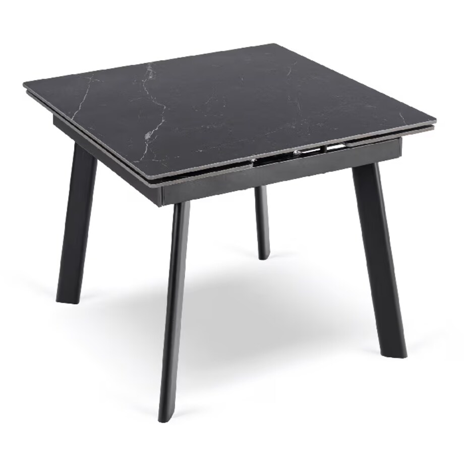 Stół ceramiczny rozkładany do jadalni czarny 90-150 cm LARES