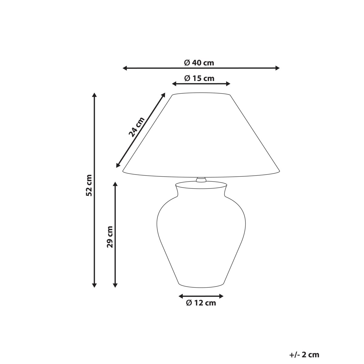 Lampa stołowa DIOGO Porcelana Biały