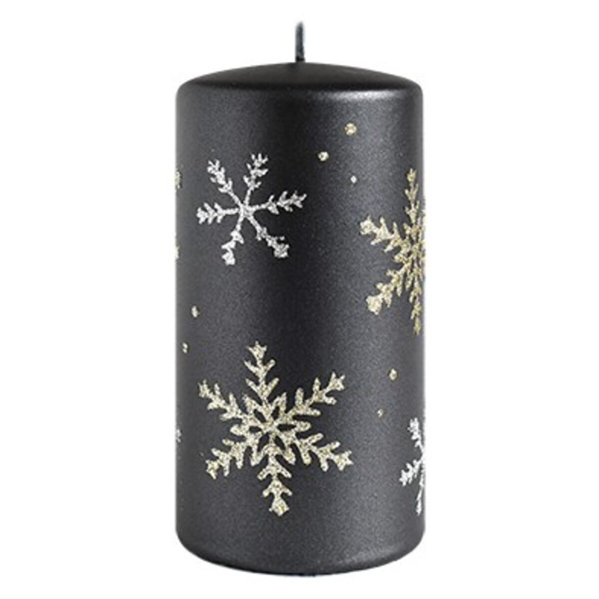 Świeca FROST walec mały 7xh10cm parafinowa czarna