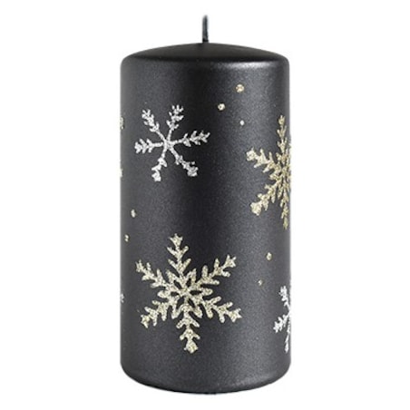 Świeca FROST walec mały 7xh10cm parafinowa czarna