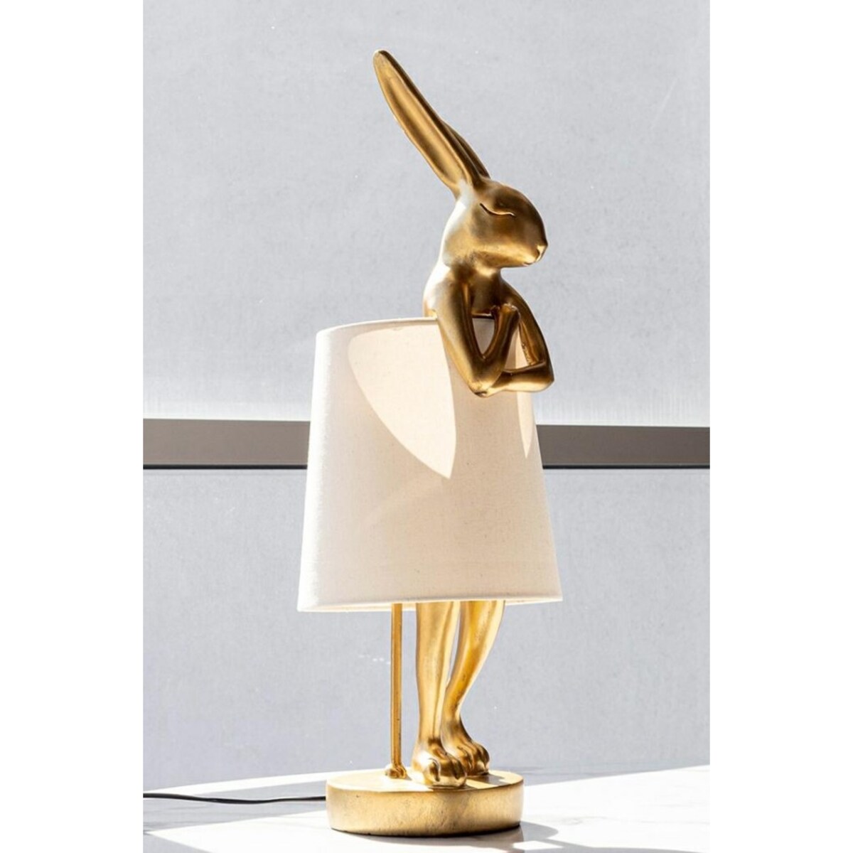Biurkowa lampka stołowa Rabbit Kare 61598 złota biała
