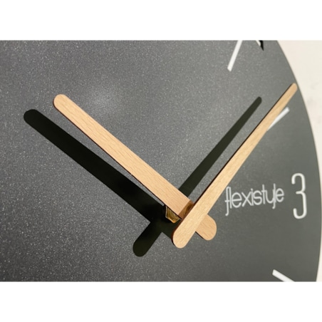 Drewniany zegar ścienny z wahadłem Naturale czarny