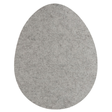 Podkładka Filcowa Wielkanocna Pisanka Na Stół Dekoracyjna Ozdobna Kwiaty Jasnoszara 40X31,5 Cm