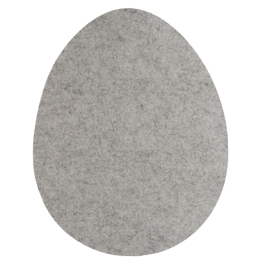 Podkładka Filcowa Wielkanocna Pisanka Na Stół Dekoracyjna Ozdobna Kwiaty Jasnoszara 40X31,5 Cm