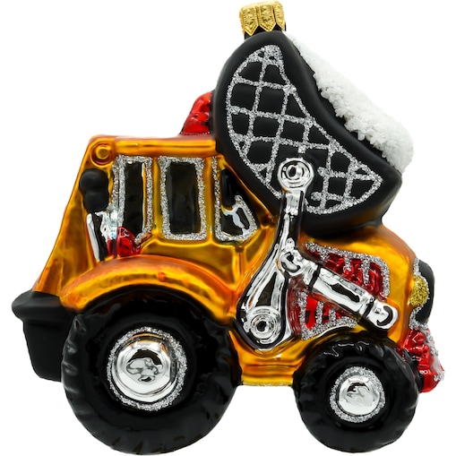 Bombka choinkowa szklana: Koparka pomarańczowa