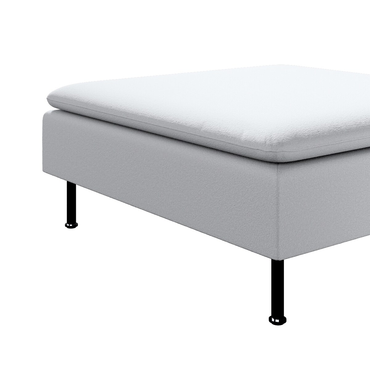 Pokrowiec na podnóżek Söderhamn, biała bukla, 93 x 93 x 40, Boucle Teddy