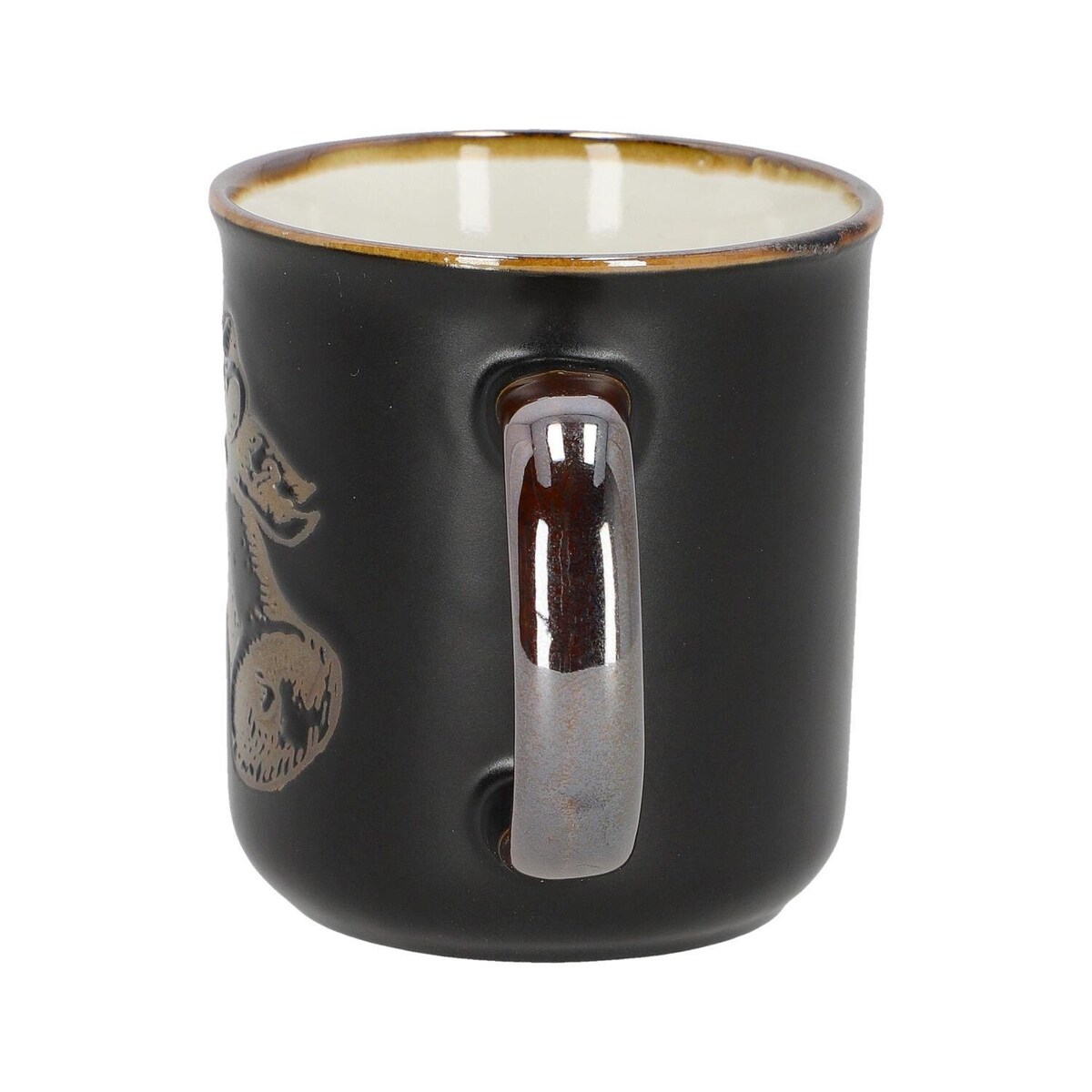 KUBEK ŚWIĄTECZNY Dzwonki 200 ml szary PORCELANOWY