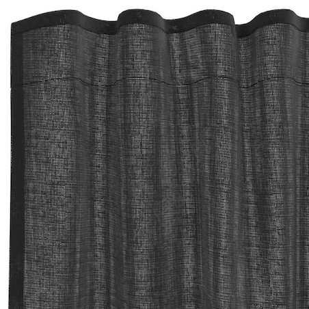 vidaXL Zasłony woalowe z kieszeniami na drążek 2 szt. czarne