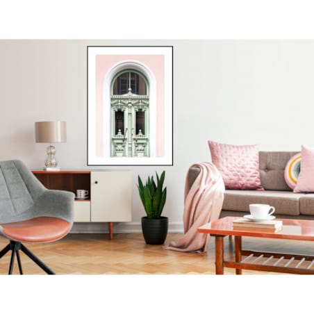 Poster Story, Plakat, Obraz - Zielone Drzwi Balkonowe, wymiary 60 x 84 cm
