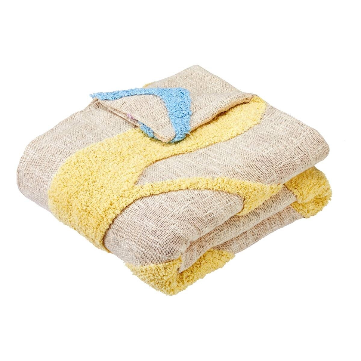 Narzuta na łóżko z tuftowanymi kwiatami, Wildflowers, 240x260 cm