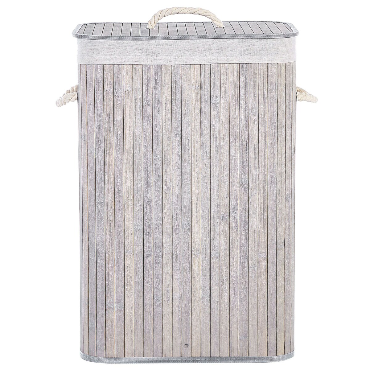 Kosz bambusowy z pokrywą jasnoszary KOMARI