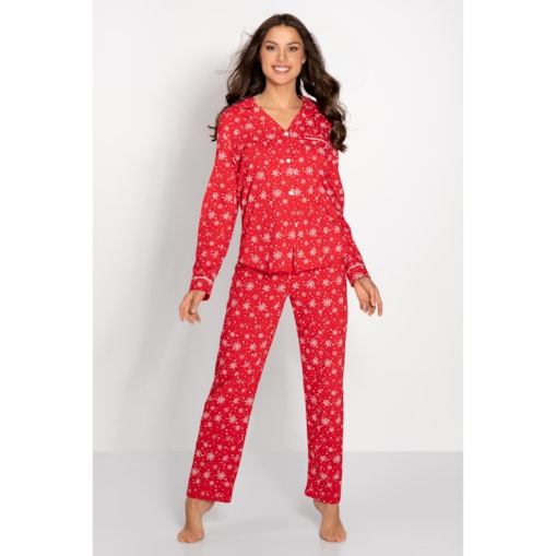 Piżama Letters To Santa Red, L