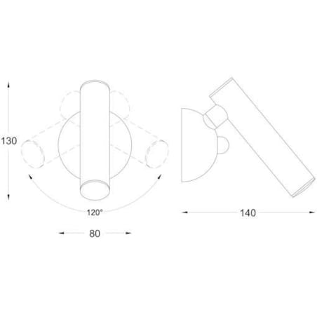 Minimalistyczna LAMPA ścienna LOYA W0461-01A-F7F7 Zumaline metalowa OPRAWA kinkiet LED 5W 3000K złoty matowy