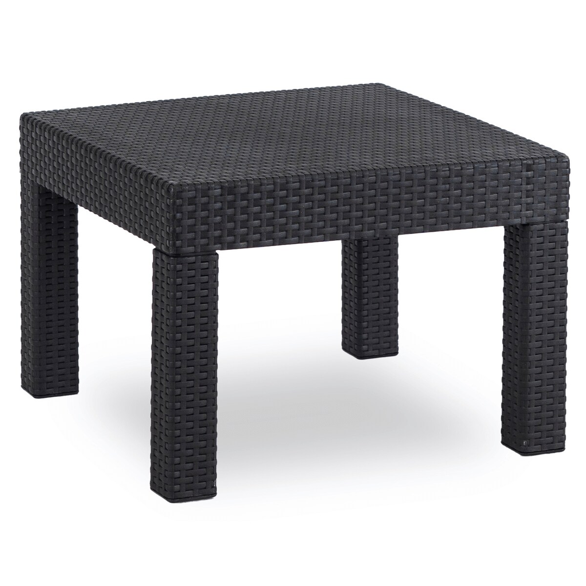 Zestaw Meble Ogrodowe Technorattan Na Taras Ogród Komplet Czarne FRESNO