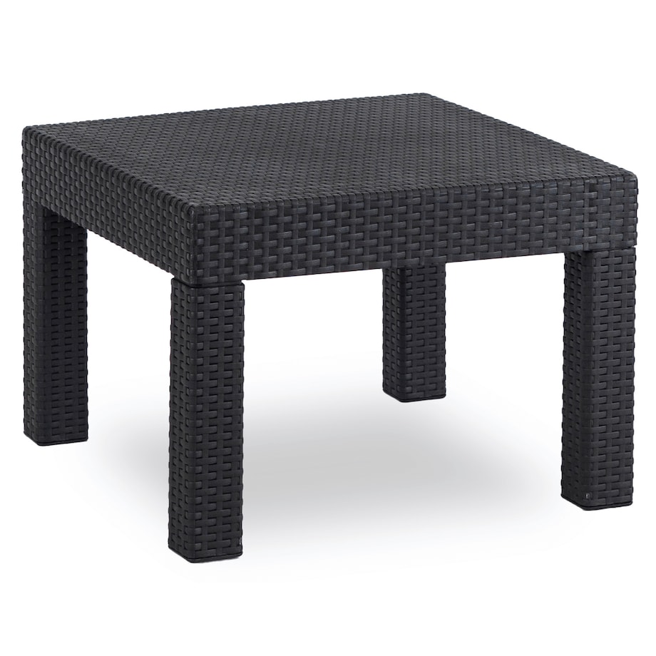 Zestaw Meble Ogrodowe Technorattan Na Taras Ogród Komplet Czarne FRESNO