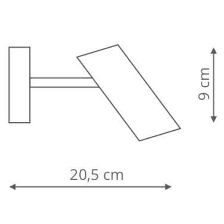Kinkiet LAMPA ścienna FUTURO LP-17001/1W WH Light prestige reflektorowa OPRAWA regulowana tuba biała