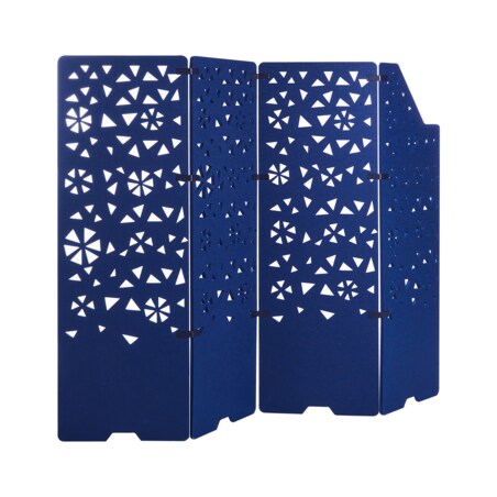 4-panelowy parawan pokojowy STARRY Granatowy 240 cm 180 cm