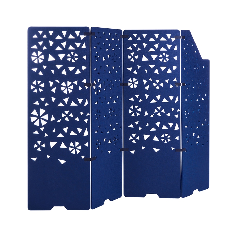 4-panelowy parawan pokojowy STARRY Granatowy 240 cm 180 cm