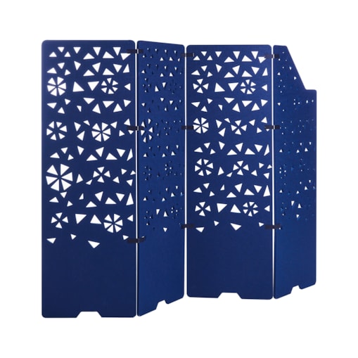 4-panelowy parawan pokojowy STARRY Granatowy 240 cm 180 cm