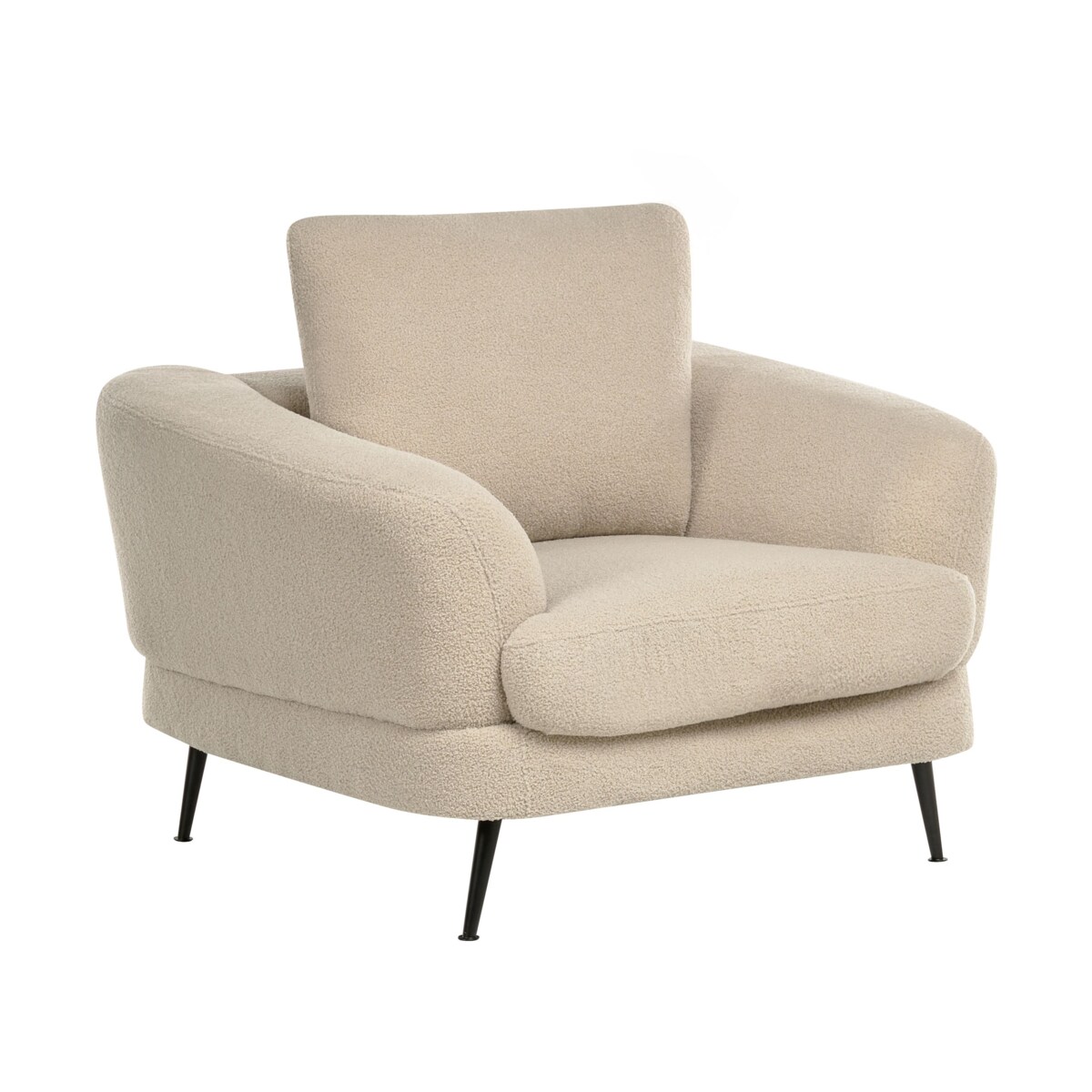 Komplet wypoczynkowy dla 3 osób KJAER Boucle Jasnobeżowy