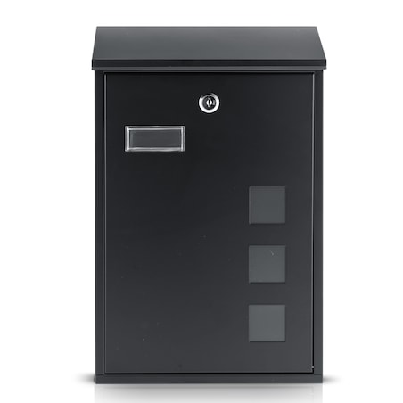 Skrzynka na listy Humberg pocztowa na bramę ogrodzenie czarna stalowa