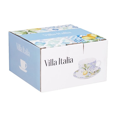 VILLA ITALIA Filiżanka ze spodkiem porcelanowa 240 ml LIMONETTI