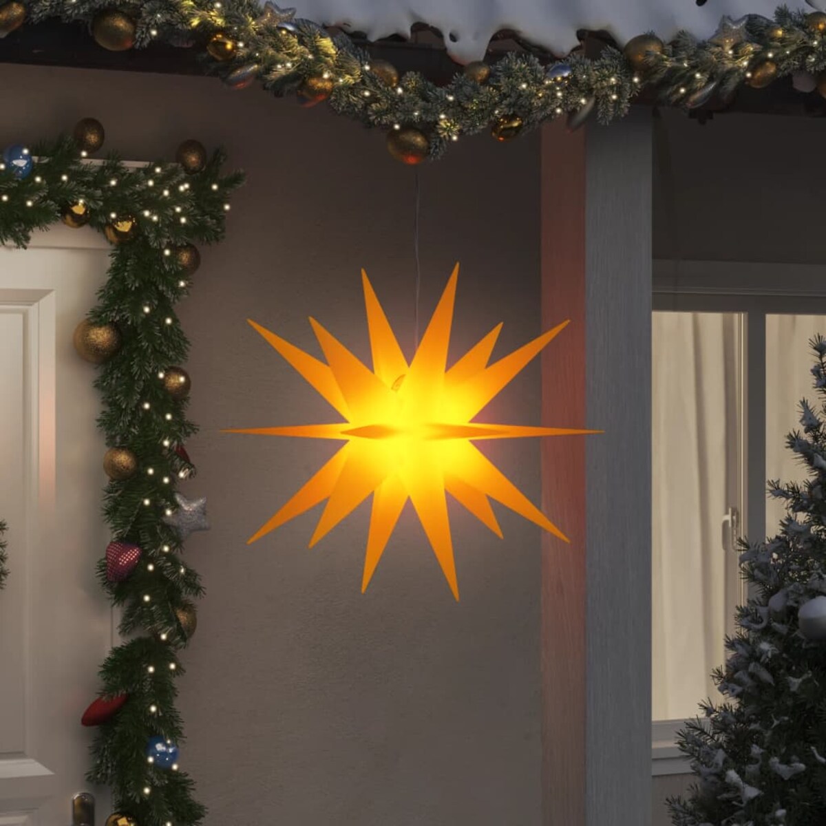 vidaXL Ozdoba świetlna z LED, składana, żółta, 100 cm