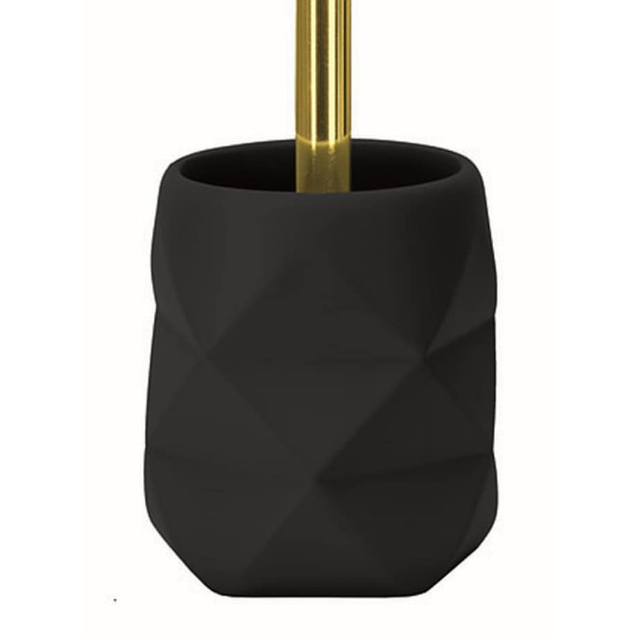 Kleine Wolke Golden Crackle Szczotka WC ze stojakiem czarny