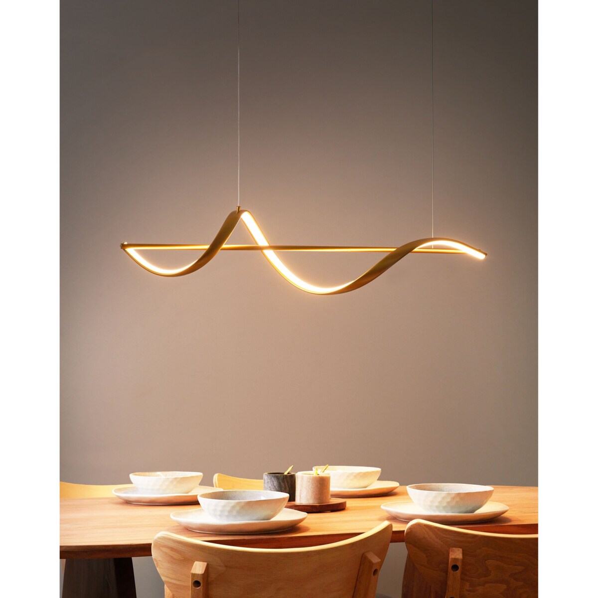 Lampa wisząca LED KHUTTI Metal Złoty