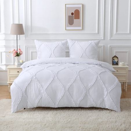 pościel "royal" 200x220 cm mikrofibra biała