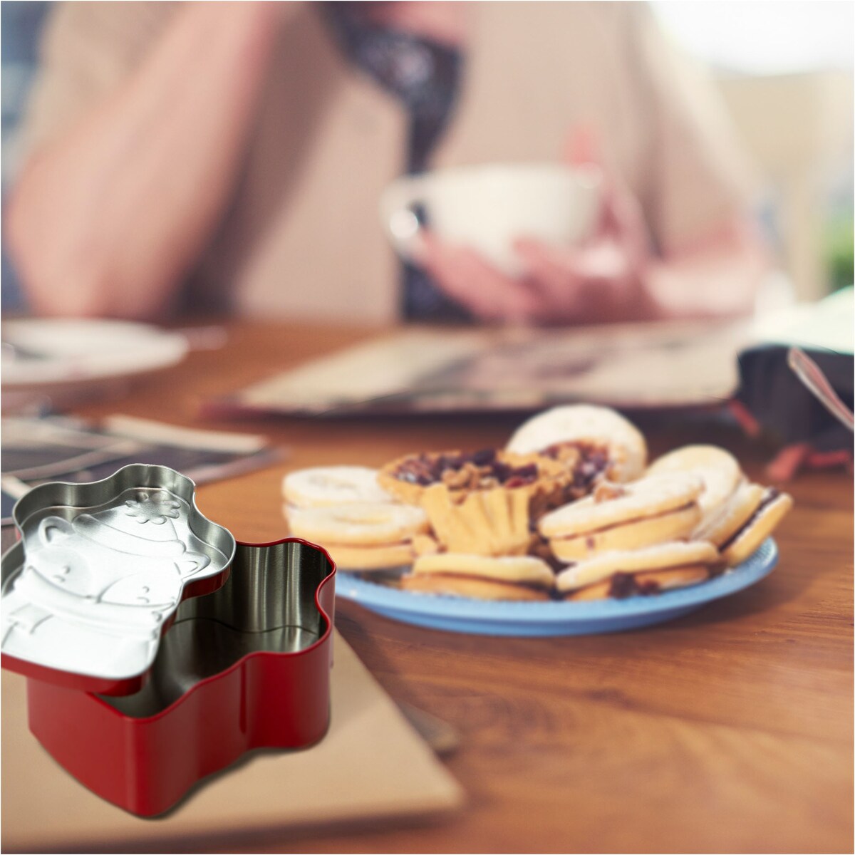 Puszka Na Pierniki Ciastka Herbatę Świąteczna Boże Narodzenie 9X13 Cm Lis