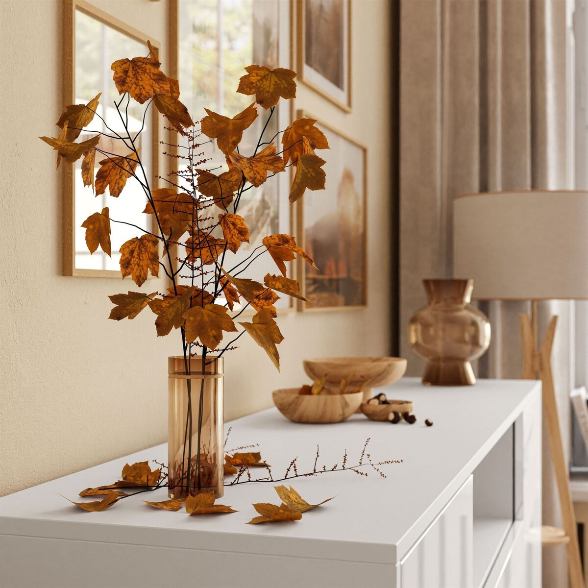 Komoda z szufladami VILLA z wstawką dąb wotan, biały + dąb wotan