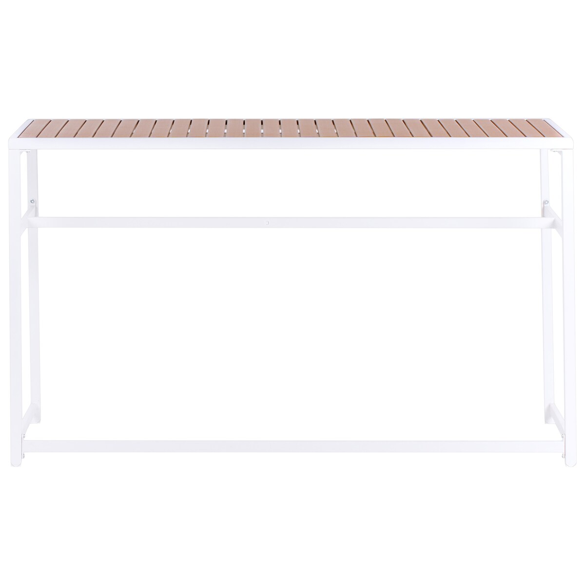 Stolik ogrodowy barowy AVETRANA 150 cm 50 cm Brązowy/ biały
