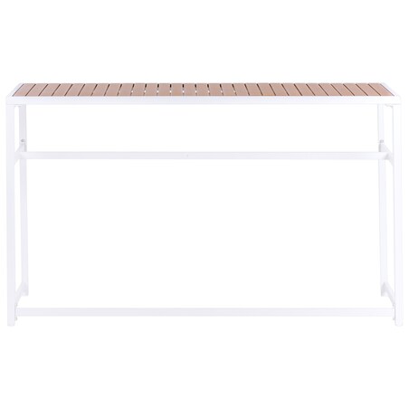 Stolik ogrodowy barowy AVETRANA 150 cm 50 cm Brązowy/ biały