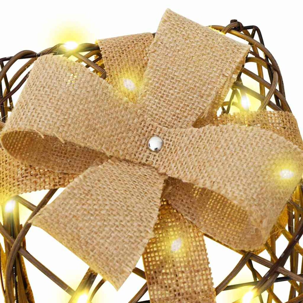 vidaXL Pudełko Prezentowe 3 pcs Ciepła biel 20 x 20 x 20 cm rattan