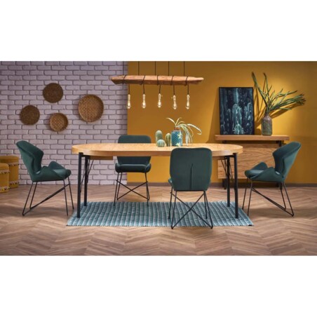 Krzesło tapicerowane K454 VELVET ciemnozielone