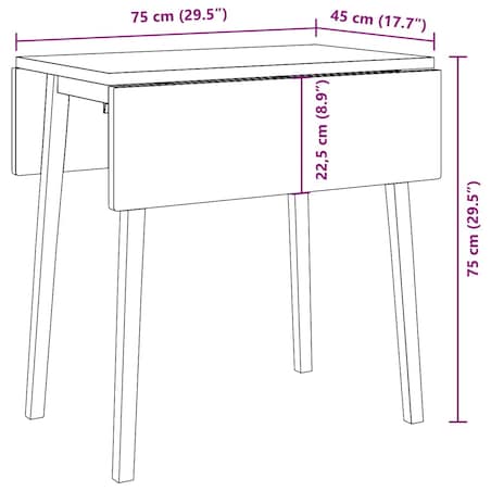 vidaXL Stół jadalny biały lite drewno guma