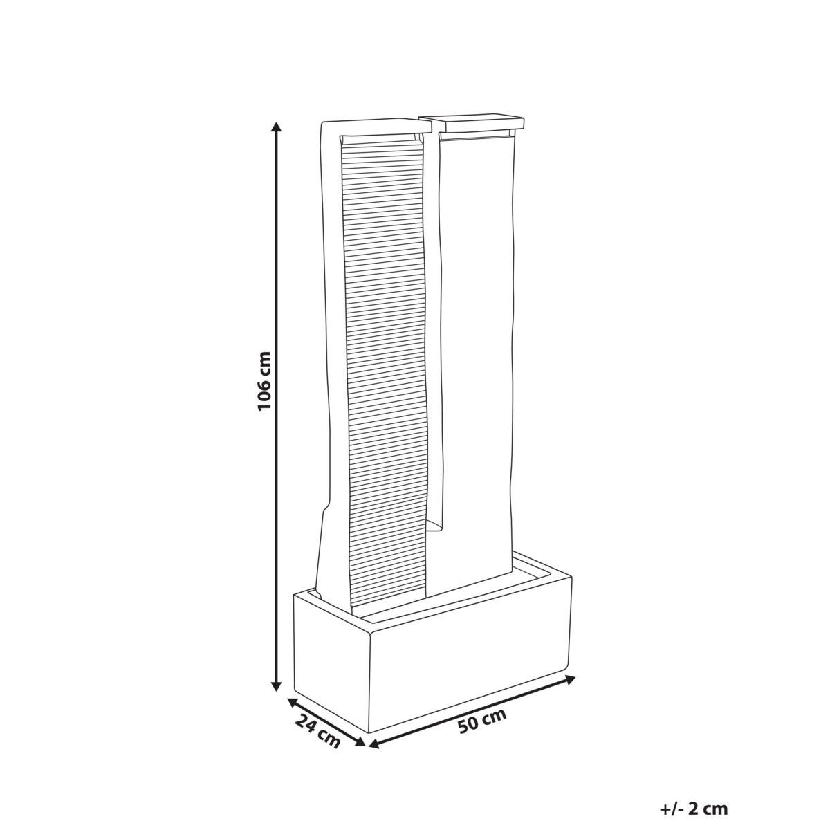 Fontanna ogrodowa z LED brązowa SUNLINE