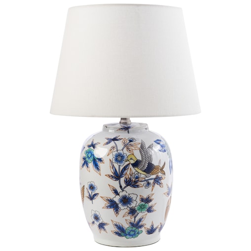Lampa stołowa SUNJA Porcelana Biały/ niebieski