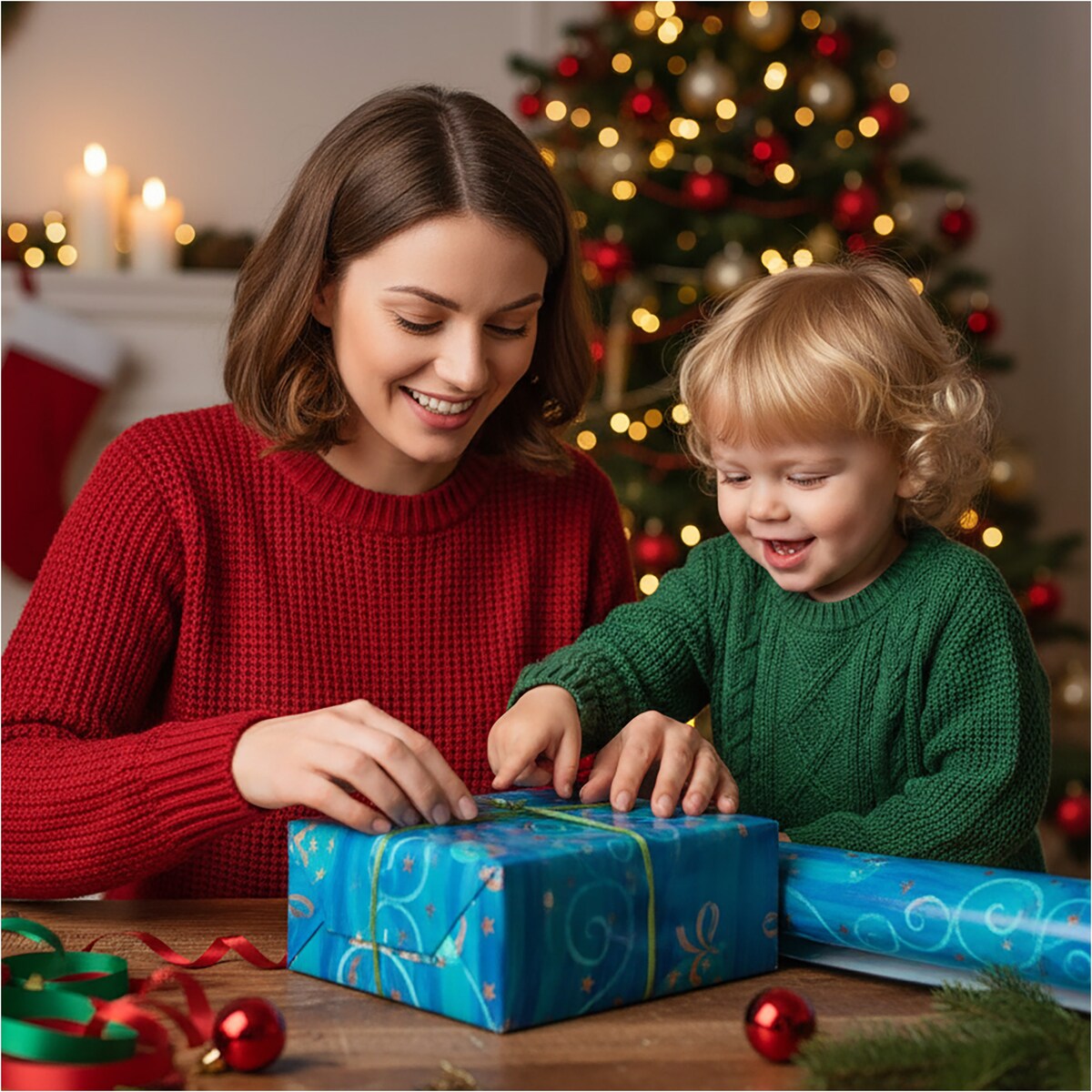 Papier Prezentowy Do Pakowania Prezentów 20 m MEGAROLKA Świąteczny Do Paczek Boże Narodzenie Ozdobny