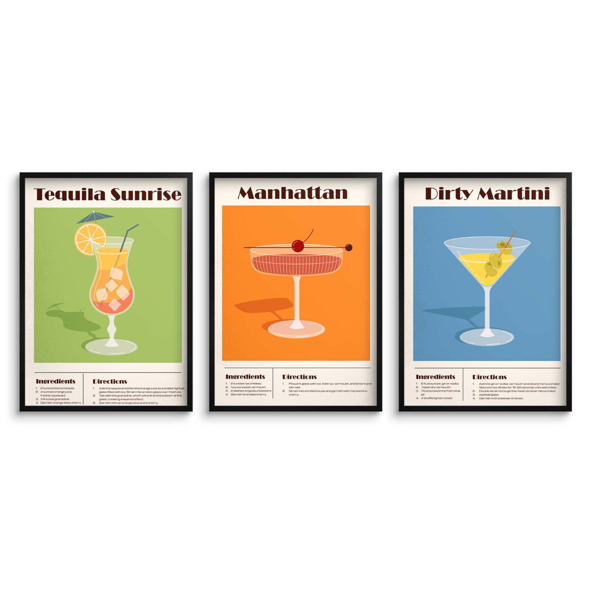 Kolorowe Obrazy Plakaty w stylu Retro na ścianę do kuchni jadalni salonu