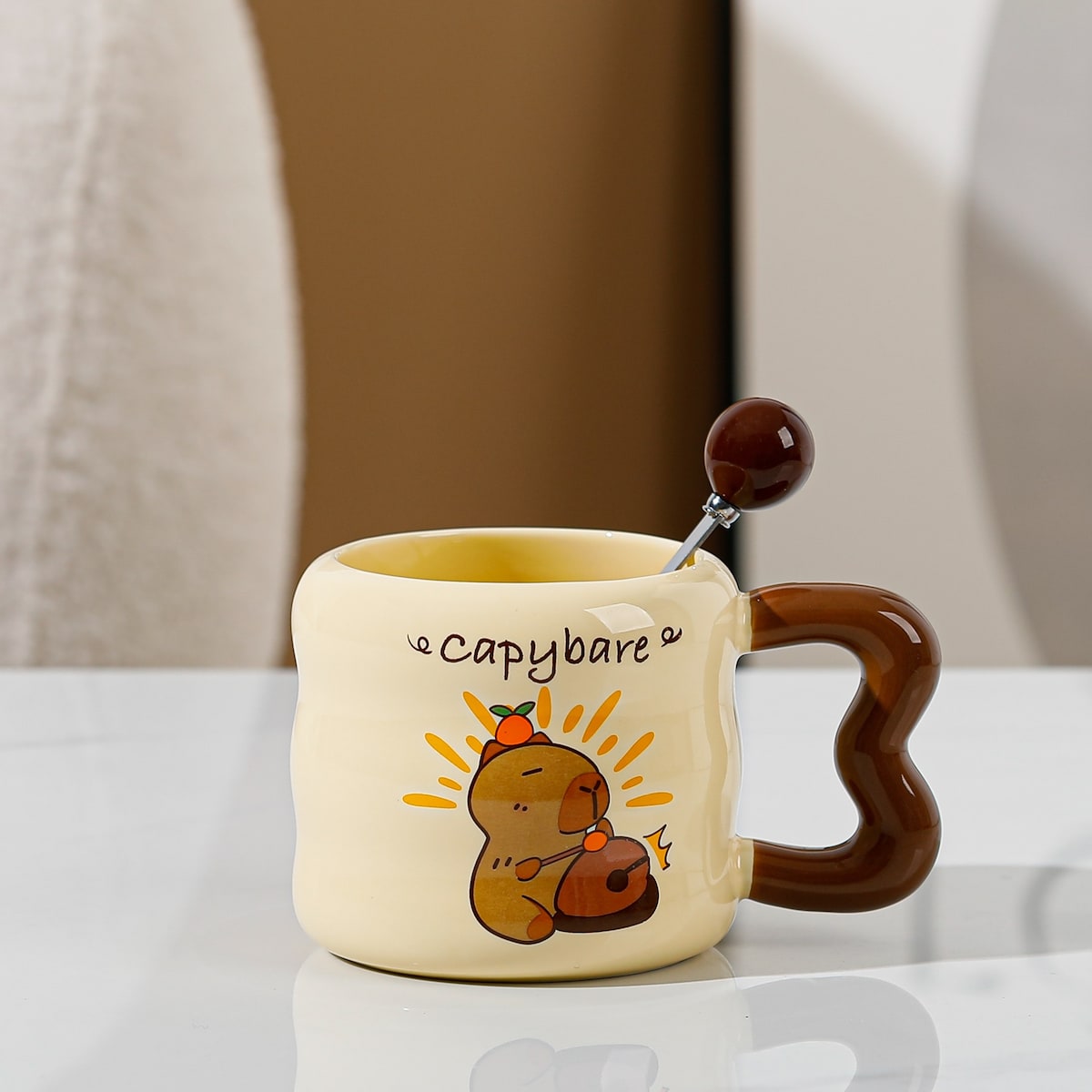 KUBEK Z PODGRZEWACZEM USB Łyżka Kabel USB KUBEK ŚWIĄTECZNY DO KAWY Prezent