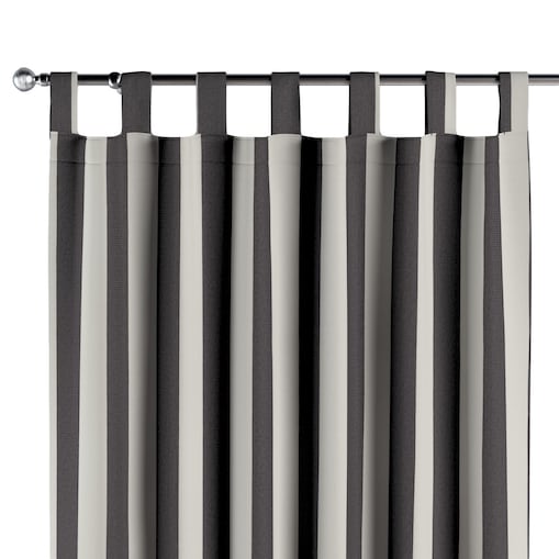 Zasłona na szelkach 1 szt. 130x245 biało-grafitowe pionowe pasy (5,5cm)