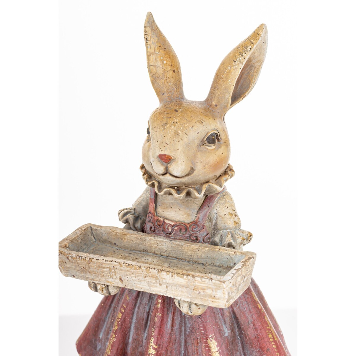 Figurka - króliczka 20x10x8cm AMELIA ze skrzynką na kwiaty