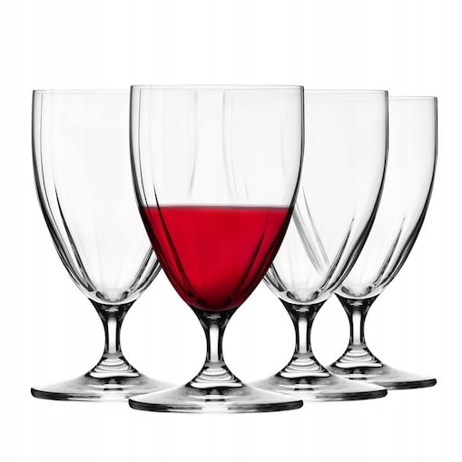 Kieliszki do Wina Czerwonego Białego Wody Krosno Prima Lumi 4 szt 360 ml